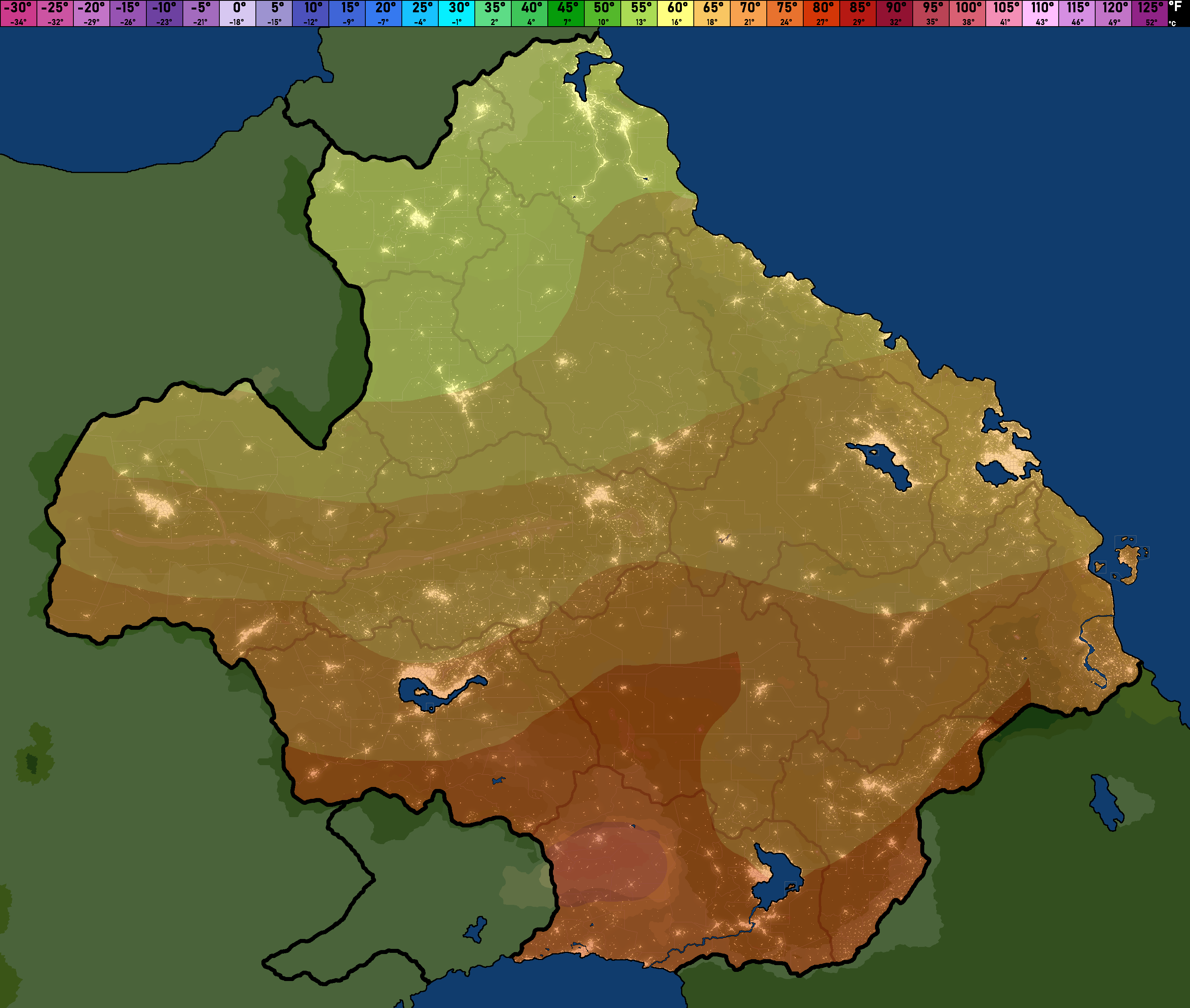 Temperature map: September 24th 2025